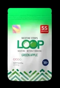 ЗЕЛЕНОЕ ЯБЛОКО / LOOP GREEN APPLE НИКОТИНОВЫЕ ПЛАСТИНКИ 12 МГ